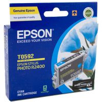 Original Genuine Epson T0592 T059290 Cyan Inkjet Cartridge for Epson Stylus Photo : R2400